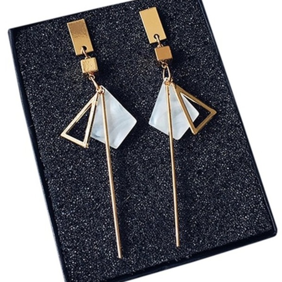 Jewelry - Stacked Geometric Dangle Earrings